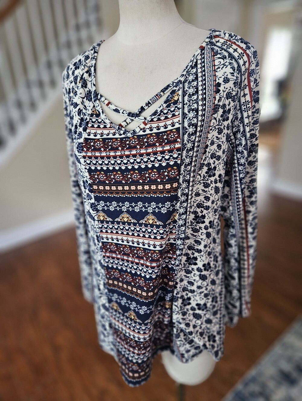 Como Blu Boho Top Large